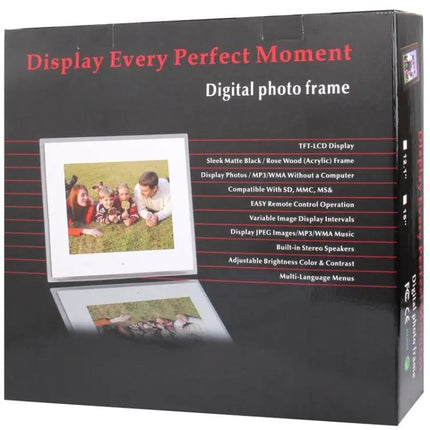 Large 12-Inch Digital Photo Frame for Displaying Photos and Media Playback