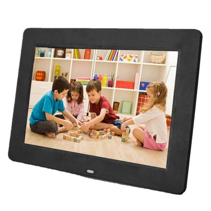 13-Inch Digital Photo Frame for Displaying Photos and Videos showing children playing on bright LED screen in family room