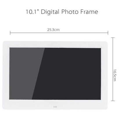 10.1 Inch Digital Photo Frame for Photo Slideshows and Video Playback - white 10.1" LCD frame with 1024x600 display, USB/SD support for photos and videos