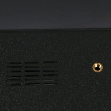 14-Inch LED Digital Photo Frame for Photos and Media Playback showing back panel ventilation slots and threaded mounting insert