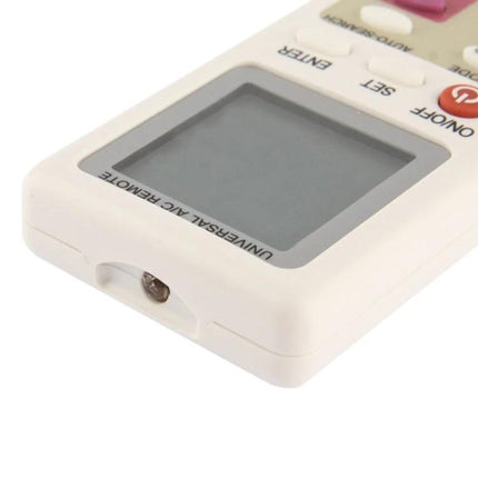 Universal Infrared Remote for Most Air Conditioner Models white universal AC remote with LCD and buttons