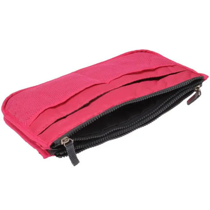 Double Zipper Cosmetic Bag for Daily Makeup 27.5x16.5x7.5 cm