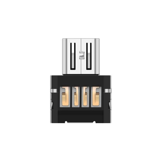 Compact Adapter for Reading USB Drives on Your Smartphone - close-up micro USB adapter showing USB pins