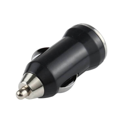 USB Car Charger 5V 1A With LED Indicator For Mobile Phones On The Go - compact black car cigarette lighter USB charger with LED