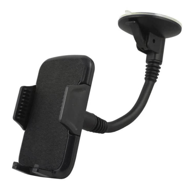 Phone Holder for 4.5-6.3 Inch Phones, Flexible Angle Mount - black suction cup car and desk phone holder with adjustable gooseneck