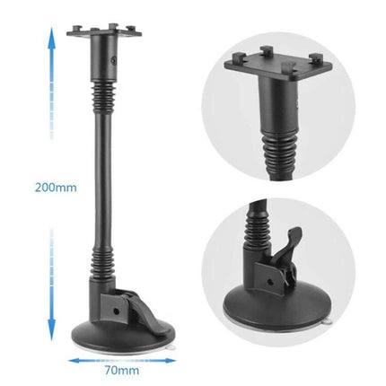 Phone Holder for 4.5-6.3 Inch Phones, Flexible Angle Mount - adjustable 200mm gooseneck with suction base and tool-free clamp for car desk