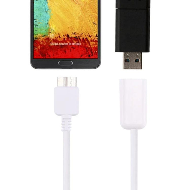 Compact USB Adapter for Everyday Phone Data Transfers connecting phone to USB drive and card reader for on-the-go file transfer