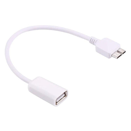 Compact USB Adapter for Everyday Phone Data Transfers - white OTG micro USB to USB-A adapter for moving photos and files on the go