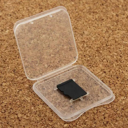 Transparent Plastic Storage Box for Micro SD Cards, 100 Pack