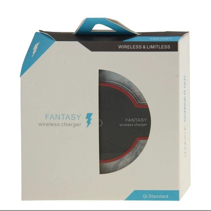 A Practical Charger for Daily Phone Use at Home — sleek black wireless charging pad in retail box, ideal for desk or nightstand