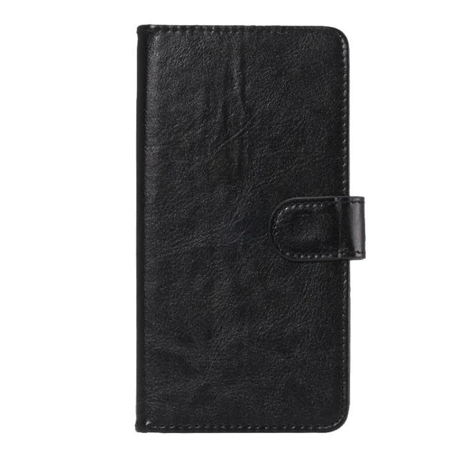 Protective Case For Galaxy Note 5.3–5.5 Inch With Card Slots, Everyday Carry Protection black leather wallet case with card slots and flip stand