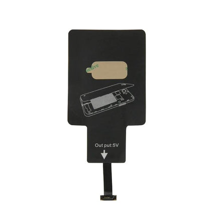 Essential Receiver for Everyday Micro USB Phone Charging black ultrathin Qi receiver pad with micro USB connector and adhesive