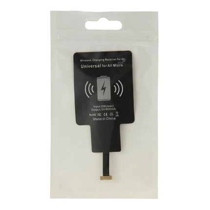Essential Receiver for Everyday Micro USB Phone Charging - ultrathin Micro USB wireless charging receiver in retail pouch, Qi-compatible