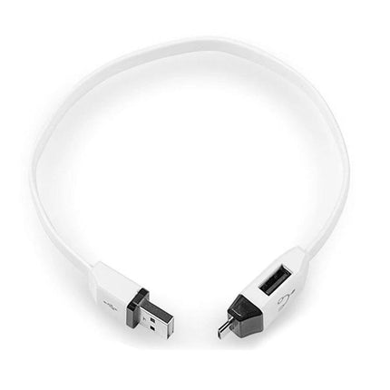 OTG Cable for Everyday Android Device Connections - white short USB-A to micro USB OTG cable for file transfer and mouse use on phone or tablet
