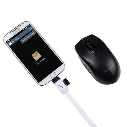 OTG Cable for Everyday Android Device Connections connecting a smartphone to a USB mouse for plug-and-play file access and control