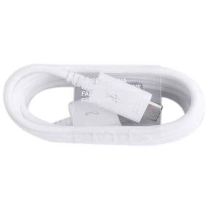 Essential Micro USB Cable for Everyday Smartphone Syncing - white micro USB cable coiled for charging and USB 2.0 data transfer