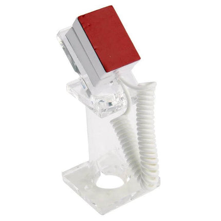 Anti-Theft Phone Holder for Smartphones in Retail Settings - clear display stand with ABS elastic cable and adhesive pad