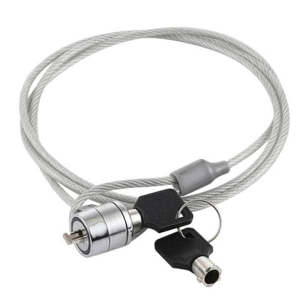 Universal Laptop Anti-Theft Security Chain Lock, 1.2 Meters - cut-resistant galvanized steel cable with locking cylinder and two keys