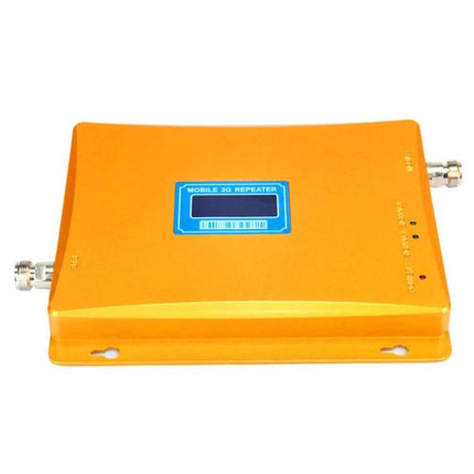 Portable Signal Booster for 3G Mobile Coverage in Weak Areas - compact orange 3G repeater with high-gain amplifier for remote, vehicle, parking, tunnel use