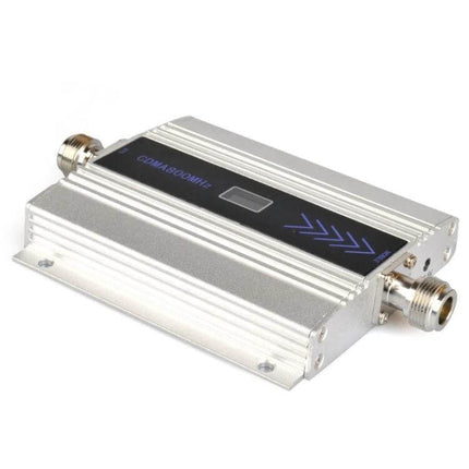 850MHz CDMA Signal Booster with Yagi Antenna for Reliable Coverage - compact silver high-gain booster unit with connectors