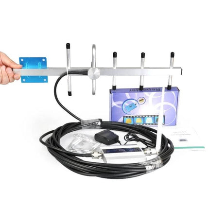 850MHz CDMA Signal Booster with Yagi Antenna for Reliable Coverage - high-gain kit with Yagi outdoor antenna, indoor repeater and coax cable