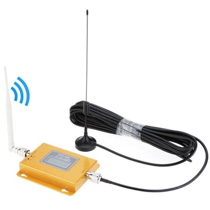 Mobile Phone Signal Booster for Home and Office Use 1800MHz DCS kit with gold amplifier unit and external antenna