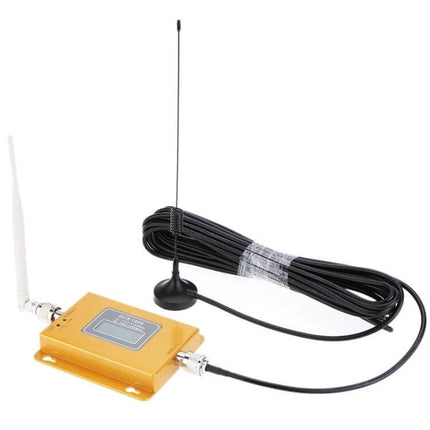 Mobile Phone Signal Booster for Home and Office Use DCS 1800MHz kit with gold amplifier, indoor magnetic antenna and 10m coax cable