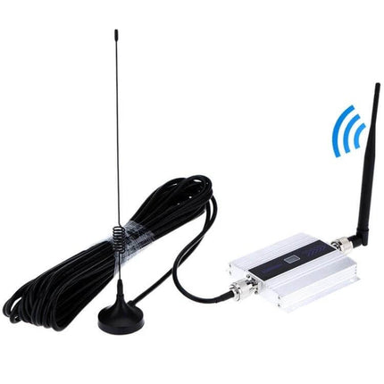 Compact GSM 900MHz Signal Repeater for Indoor Mobile Use - compact repeater kit with external antenna and LCD indicator for homes and offices