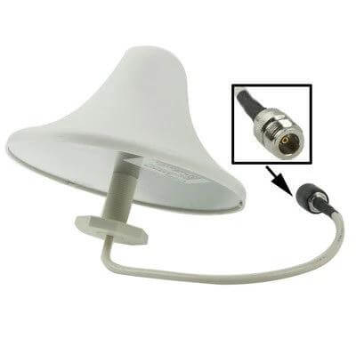 GSM 900 Cellular Signal Booster for Weak Indoor Areas white indoor antenna with connector