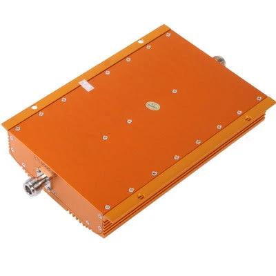 GSM 900 Cellular Signal Booster for Weak Indoor Areas orange metal booster unit for basements and small offices