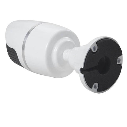 Versatile 4-Channel NVR Kit for HD Security Cameras with Night Vision — white bullet-style security camera on mount, night-vision compatible, plug-and-play setup