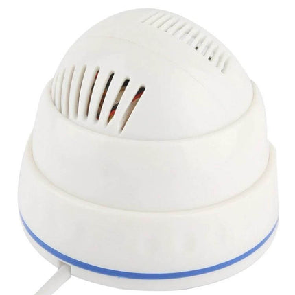 Color Infrared Security Camera for Nighttime Monitoring white dome camera showing vented housing and blue trim for home or outdoor surveillance