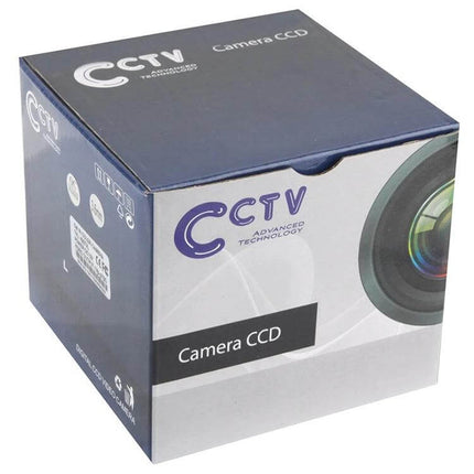 Color Infrared Security Camera for Nighttime Monitoring - boxed CCTV Camera CCD product packaging showing lens graphic and branding