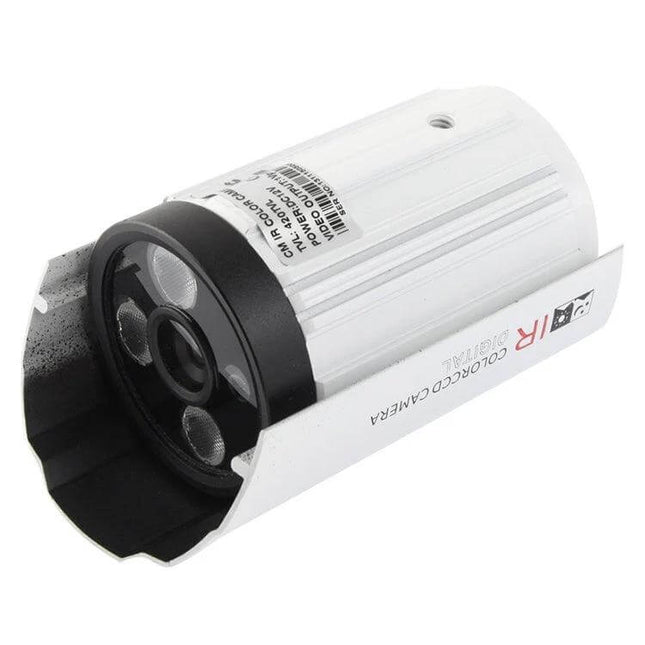 Color Infrared Security Camera for Nighttime Surveillance with 20m Range - white outdoor 6mm lens CMOS IR bullet camera monitoring entryways