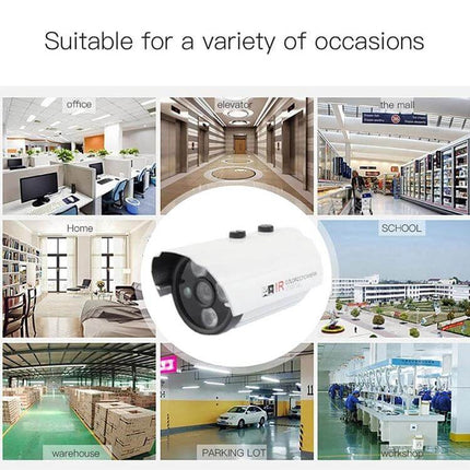 Color Infrared Security Camera for Nighttime Surveillance with 20m Range monitoring home, office, parking lot and warehouse with 6mm lens and CMOS low-light capture