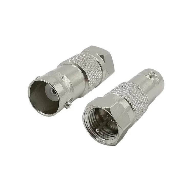 BNC Jack to F Plug Adapter for Antennas and Radios stainless steel connectors for antenna and radio signal conversion