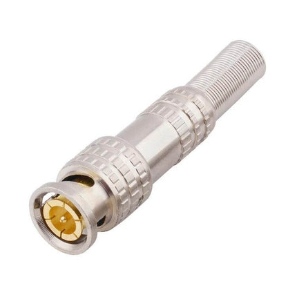 5 Piece Set of Male to Female BNC Connectors for Coaxial Cables - single nickel BNC adapter for RG6, 50/75 OHM bayonet coupling