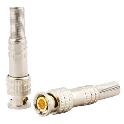 5 Piece Set of Male to Female BNC Connectors for Coaxial Cables - nickel-plated BNC male-to-female RG6 bayonet adapters, 50/75 OHM option