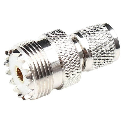 UHF Female to Mini UHF Male Connector for Short Distance Cabling durable metal compact adapter for amateur radio and DIY antenna setups