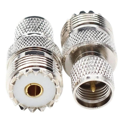 UHF Female to Mini UHF Male Connector for Short Distance Cabling compact metal adapter for amateur radio and DIY antenna setups