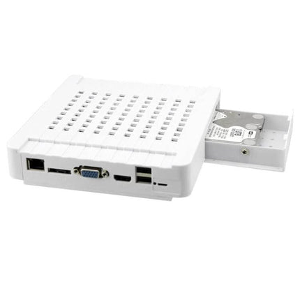 IP Camera Kit for Home Security with Night Vision and Motion Detection white 4-channel NVR with internal hard drive and ports