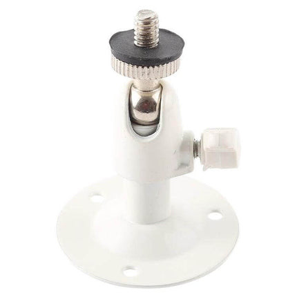Sturdy Metal Mounting Bracket for Wall or Ceiling Security Camera Installation - white adjustable metal camera mount for walls or ceilings