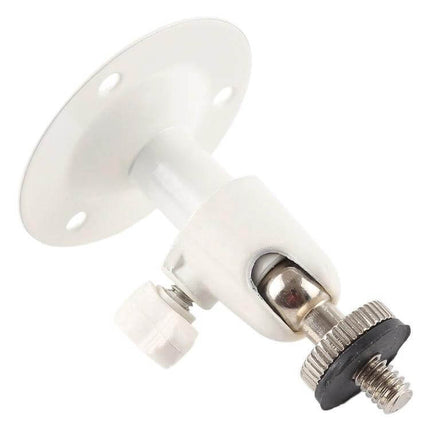 Sturdy Metal Mounting Bracket for Wall or Ceiling Security Camera Installation - white adjustable metal bracket for indoor camera mounting