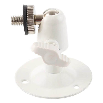 Sturdy Metal Mounting Bracket for Wall or Ceiling Security Camera Installation — white adjustable metal camera mount for indoor walls or ceilings