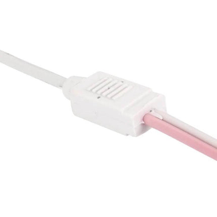 15-Meter CCTV Camera Power and Video Extension Cable for Security Systems white inline connector and pink/white wires