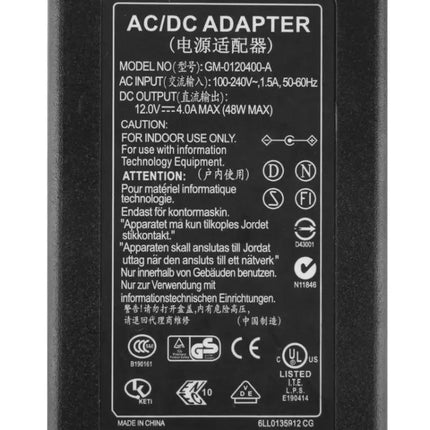 Universal 12V 4A AC Power Adapter for 8-Channel DVR Systems