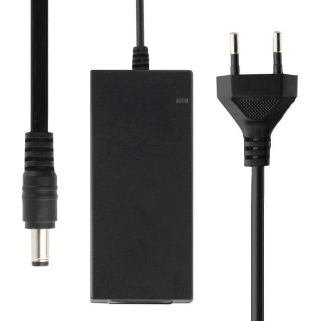 AC Power Adapter for 16-Channel DVR Security Systems black adapter with DC barrel plug and Euro AC cord