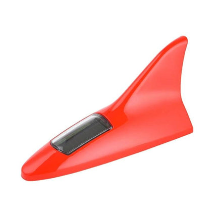 Solar Shark Fin Alarm Light for Cars High-Positioned red solar-powered roof beacon with adhesive mount