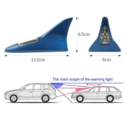 Solar Shark Fin Alarm Light for Cars High-Positioned