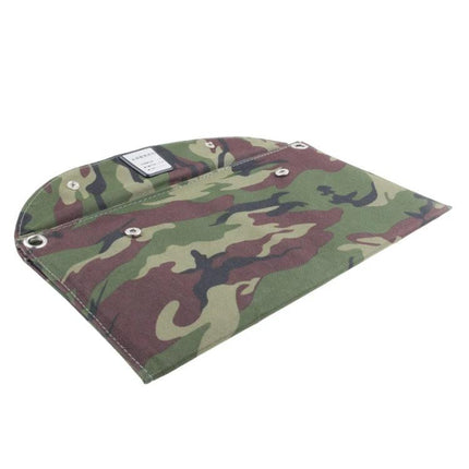 Portable 10W Folding Solar Panel Charger for Laptops and Phones in camouflage fabric, folded solar charger for camping and hiking